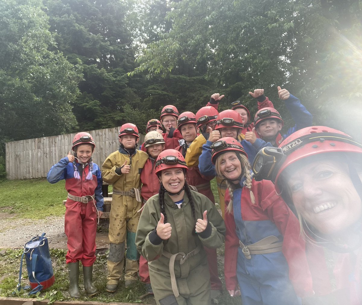 Yr 6 are ready for caving ⛰🔦 @ Porth Yr Ogof #AmbitiousAndCapable #HealthyAndConfident