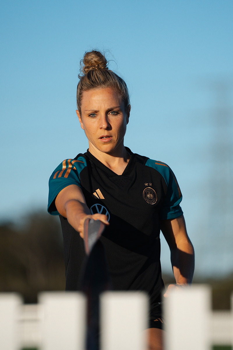 Svenja Huth während dem Training