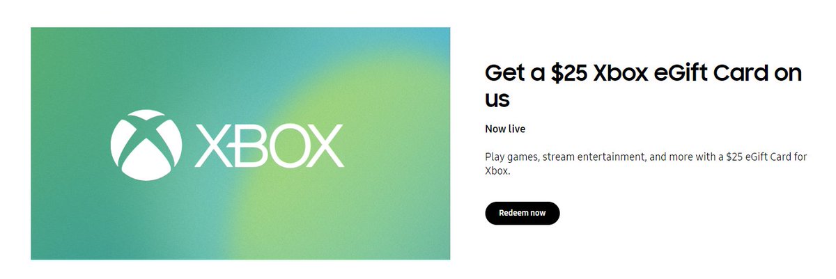 $25 Xbox eGift Card available for eligible Samsung Galaxy owners bit.ly/3NOfmWe