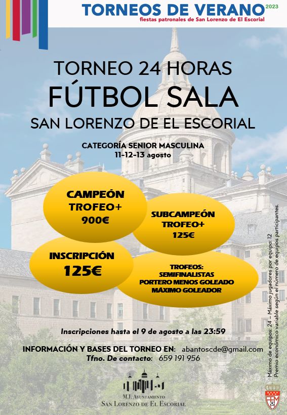 Un año más, en las fiestas de San Lorenzo de El Escorial, celebraremos nuestro torneo 24h para equipos senior! 💪🏼🙌🏼

Puedes inscribirte hasta el 9 de agosto, ¿Te lo vas a perder? 

Ponte en contacto con nosotros y apúntate!! ⚽

#VamosAbantos #MiEquipoMiPueblo