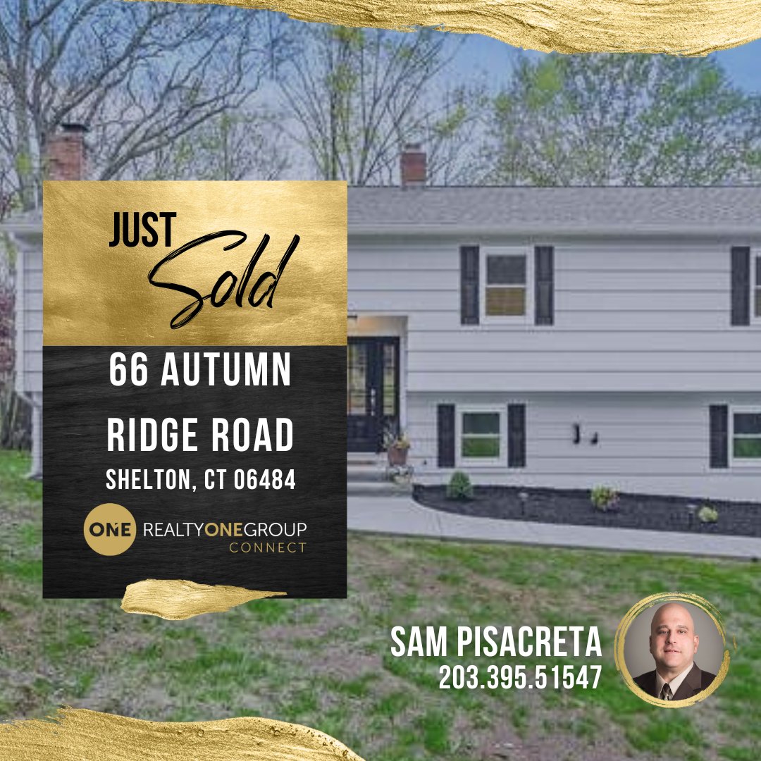 Another ONE Sold by Sam Pisacreta! Congrats to you & your clients! ☝️🙌
#JustSold #Realestate #Shelton #rogconnect #one #Openingdoors facebook.com/14522445648152…