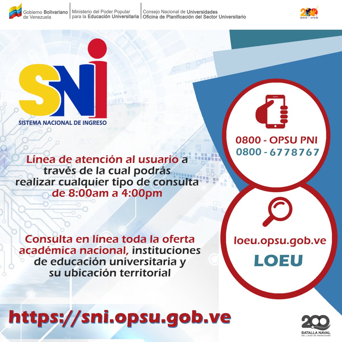 AndyPrensa's tweet photo. El #MPPEU pone a tu disposición la línea 0800-6778767, para que puedas despejar toda duda a la hora de registrarte en el #SNI2023

Recuerda #TuEresElFuturoDeVenezuela

Tienes hasta el #14Julio para acceder al https://t.co/qqj8NS1mH7 https://t.co/jPdAIjdgSu