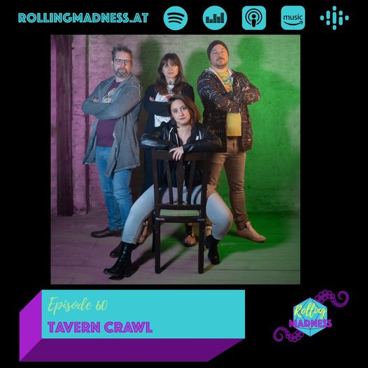 Folge 60- Tavern crawl
Unsere Abenteurer besprechen mit Sondra ihre Pläne, warum sie in Neverwinter sind und machen sich anschließend auf zu einer Tavernen-Tour aka Pub Crawl.
#dnd5e #dnd #ttrpg #pnpde
rollingmadness.at/podcast/folge6…
Sämtliche Podcast Plattformen: linktr.ee/rollingmadness