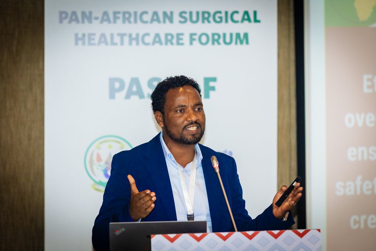 'The surgical workforce and surgical volume were low, the waiting time for surgery was high, and mortality related to anesthesia complications was high.' - Dr. Elubabor Buno, Delegate from Ethiopia #PASHeF #SurgicalExcellence @Smiletrain @RwandaHealth @PIH