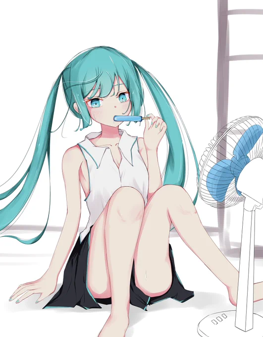 暑い日が続きますね #初音ミク