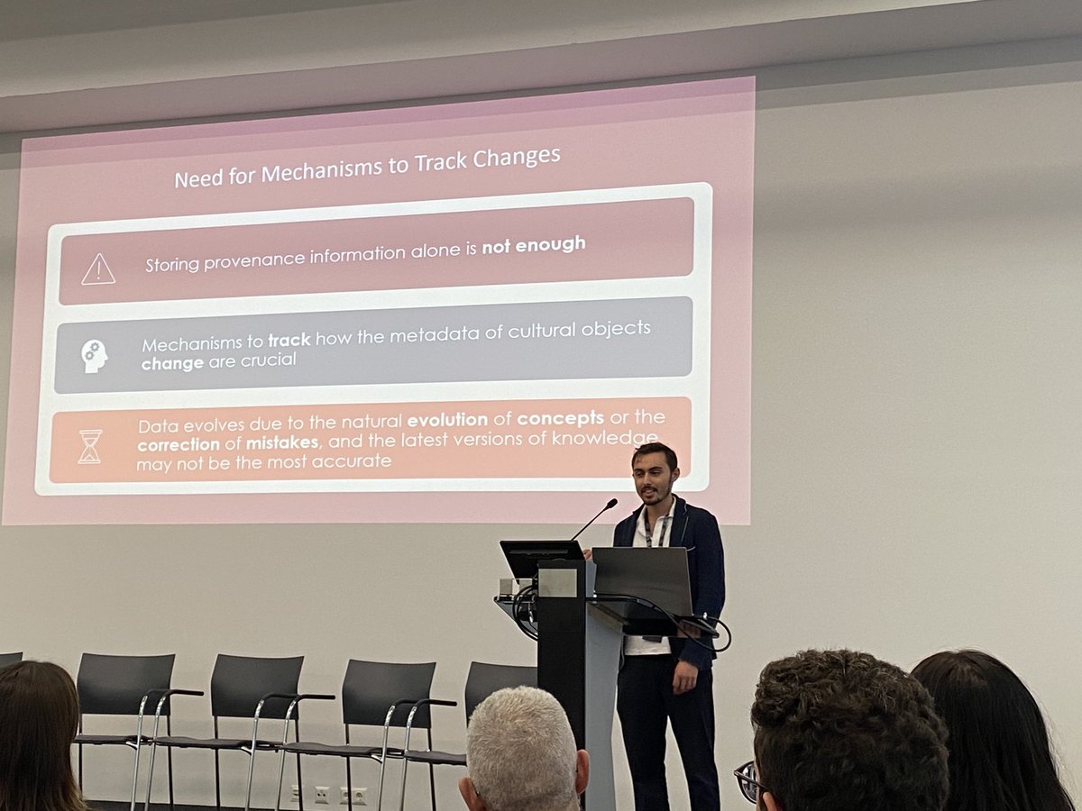 #DH2023 Arcangelo Massari of U. Bologna and team on newer methods for provenance and tracking changes in RDF. Not reification; scalability problem; or N-ary relations. Needs to comply with RDF 1.1. See
w.wiki/4rs re Wikidata policy