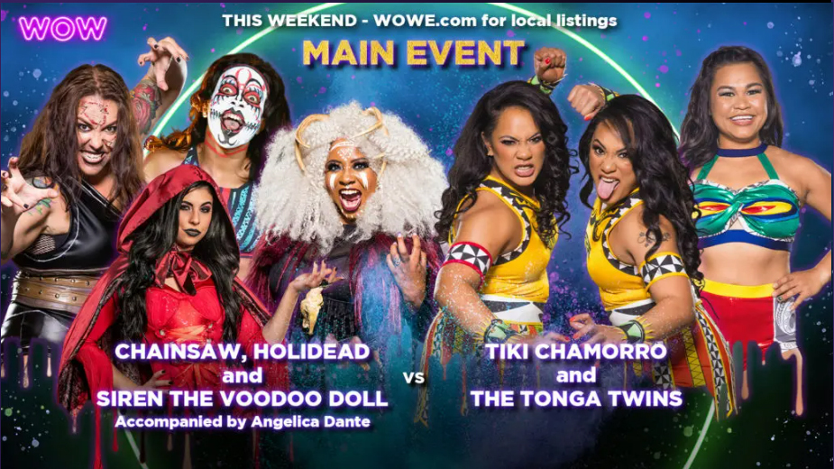 MyTVZ's tweet photo. @wowsuperheroes battle TONIGHT at 10p on #myTVZ! @WOW_keta, @bkrhythm_wow, @wow_ssanchez, #VivianRivera, @wow_chantilly, @FoxxyFierce_wow, @wow_tormenta, #RobbieRocket, @wow_chainsaw, @Holidead, @WOW_Voodoo, @Tiki_Chamorro_, @tongatwins
#WomenOfWrestling #wtvz #HamptonRoads https://t.co/WbHptGn3Ge