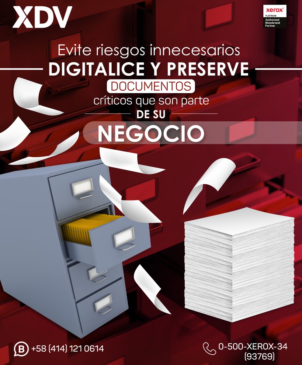 El costo de almacenamiento de documentos en sitio es muy elevado para las empresas. Con nuestro servicio de digitalización documental tendrá un ahorro significativo.

Además, mejorará la disponibilidad de mayor espacio dentro de sus recintos y oficinas.