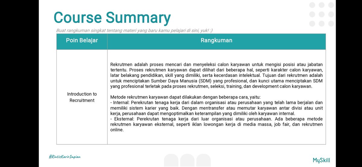 ImUrPrinceBby's tweet photo. Human resources merupakan hal yang menarik bagi saya , karena nya saya menjadi seorang yang punya motivasi tinggi dan mau untuk terus belajar mengenai human resources,melalui short class ini saya telah mengembangkan sedikit pengetahuan saya tentang human resource 
#learnatmyskill https://t.co/roy50kU6ub