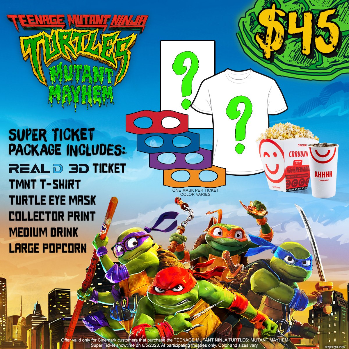 Teenage Mutant Ninja Turtles Mutant Mayhem Birthday Invitation