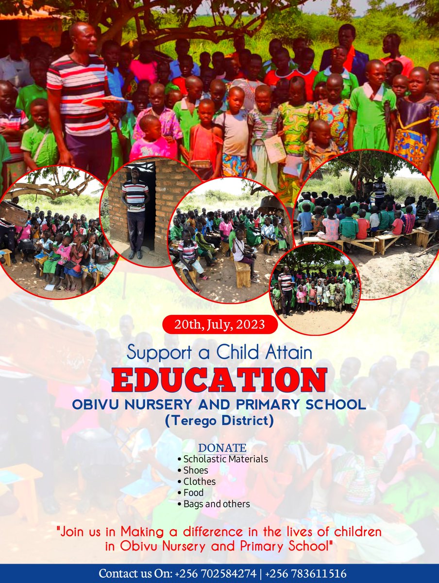 Nkwanga_Michael's tweet photo. Let's contribute to giving these children a spark of hope, a light to see the future and the  strength for knowledge and wisdom. Lets make a difference in the lives of children in Obivu Nursery and Primary School by supporting them attain Education.
Contact: 0702584274 https://t.co/mzf1NHEWzK