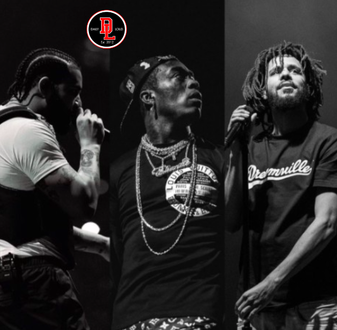 DailyLoud's tweet photo. Drake, Lil Uzi Vert, &amp; J. Cole are the only rappers to have all their albums Go #1 https://t.co/6VHfsloeNN
