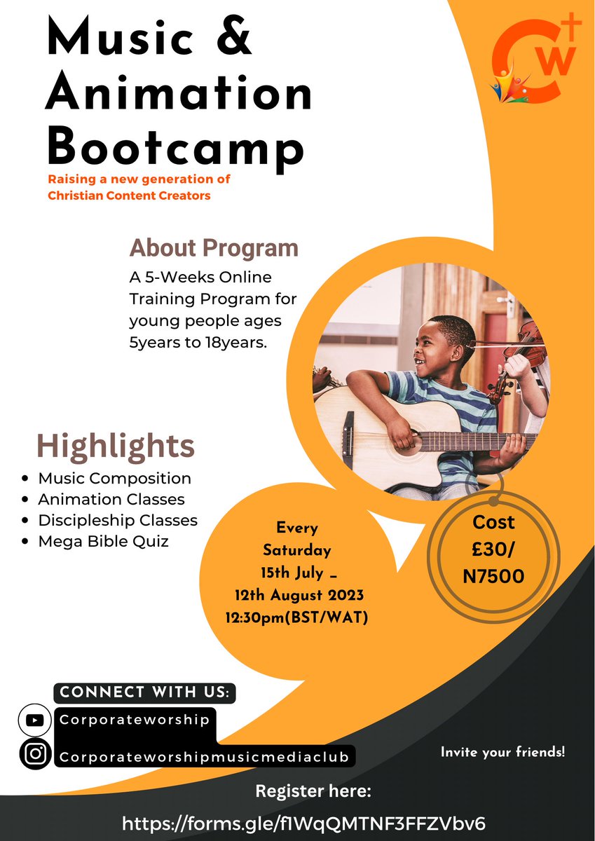 CWMusicMedia's tweet photo. We’ve got two more day to go, Hurry now and save a spot for your kids!

Click the link below 👇🏾 to register 
https://t.co/l13Kow954X https://t.co/JMbUiMYMaB