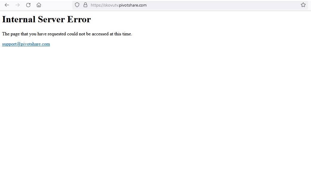 EthanMax22's tweet photo. @CSSEntertain @redbox @CSSEntertain Hello, Chicken Soup for the Soul .. Your Platform @pivotshare is Down Many Channels give Internal Server Error on home page and when many publishers try to Log In it gives error "An Unexpected Error has occurred" Can someone please contact them Here are Screenshots https://t.co/do0HrDP53A