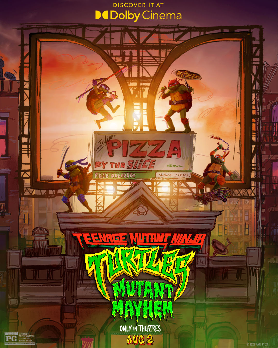 Ninja Turtles Mutant Mayhem Dolby Cinema poster 