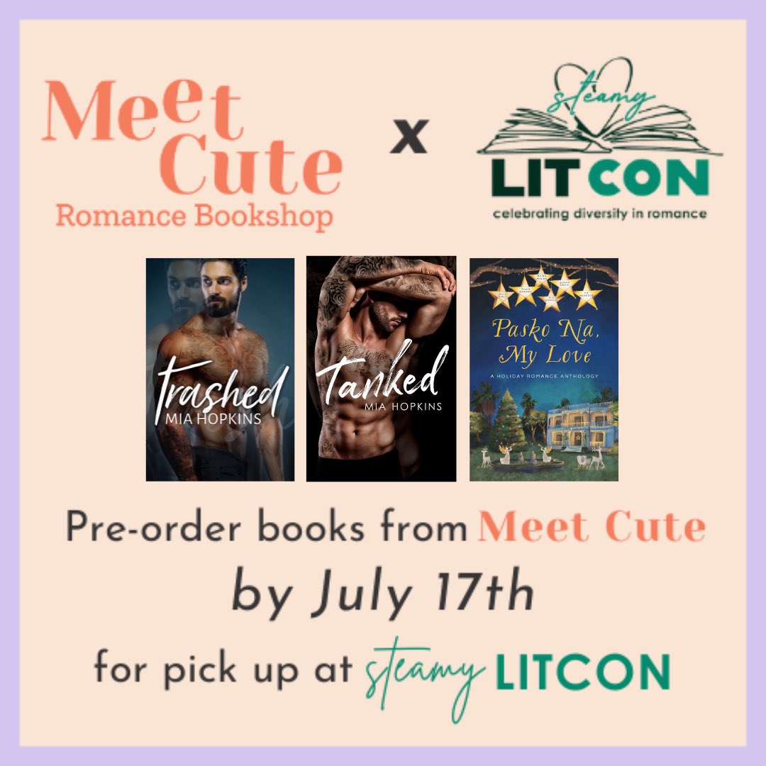 Howdy lovers. Are you attending Steamy Lit Con?! The on-site bookstore is <a href="/_MeetCuteBooks_/">MeetCuteBookshop</a> (I know! 😍😍😍) and you can preorder many of your favorites online to pick up at the con. Beat the rush…Last day to preorder is July 17. meetcutebookshop.com/browse/filter/…