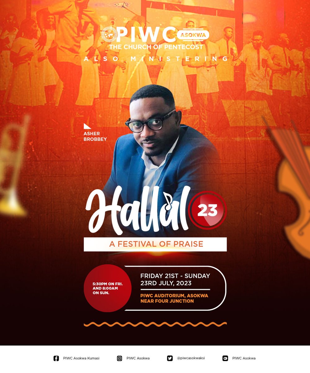 piwcasokwaksi's tweet photo. Come let us Praise Yahweh - The name of the Lord!!!
Be Expectant!!!
#Hallal23
#FestivalOfPraise
#LiftUpASong
#Psalm64vs4_6
#21n23July2023
#FridayAndSunday
#piwcasokwa
#whereJesuslives #WeHaveComeToSayThankYou
PIWC Asokwa Kumasi https://t.co/mZSl9zNYAB