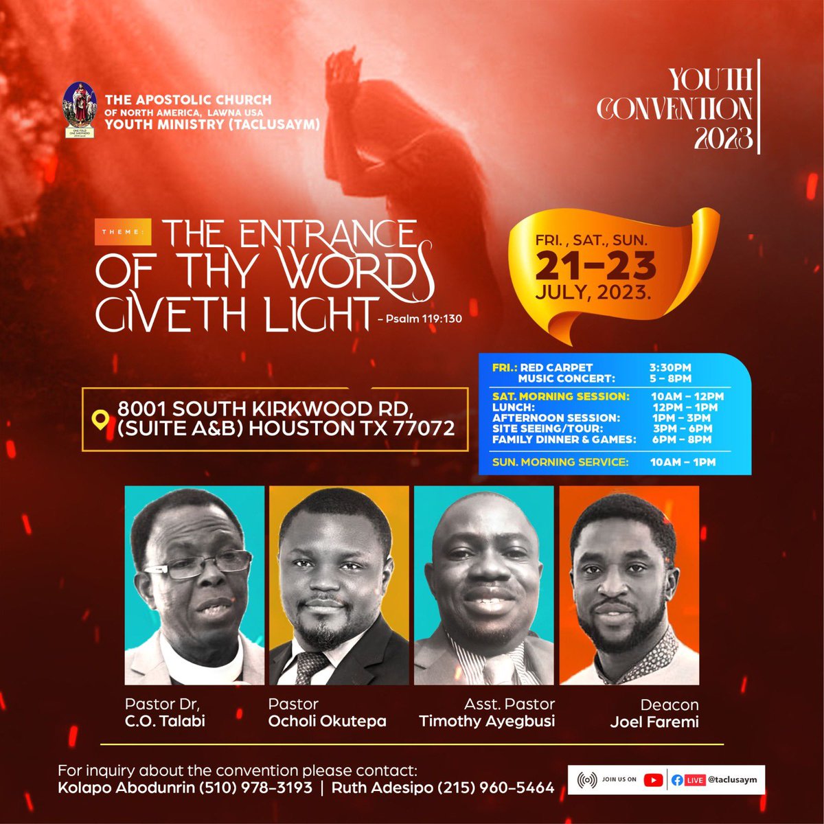 comprosy's tweet photo. You are all specially invited to this year’s National Youth conference of The Apostolic Church USA
#taclusaym
#NYC2023
@taclusaym https://t.co/6ZyEinUSik