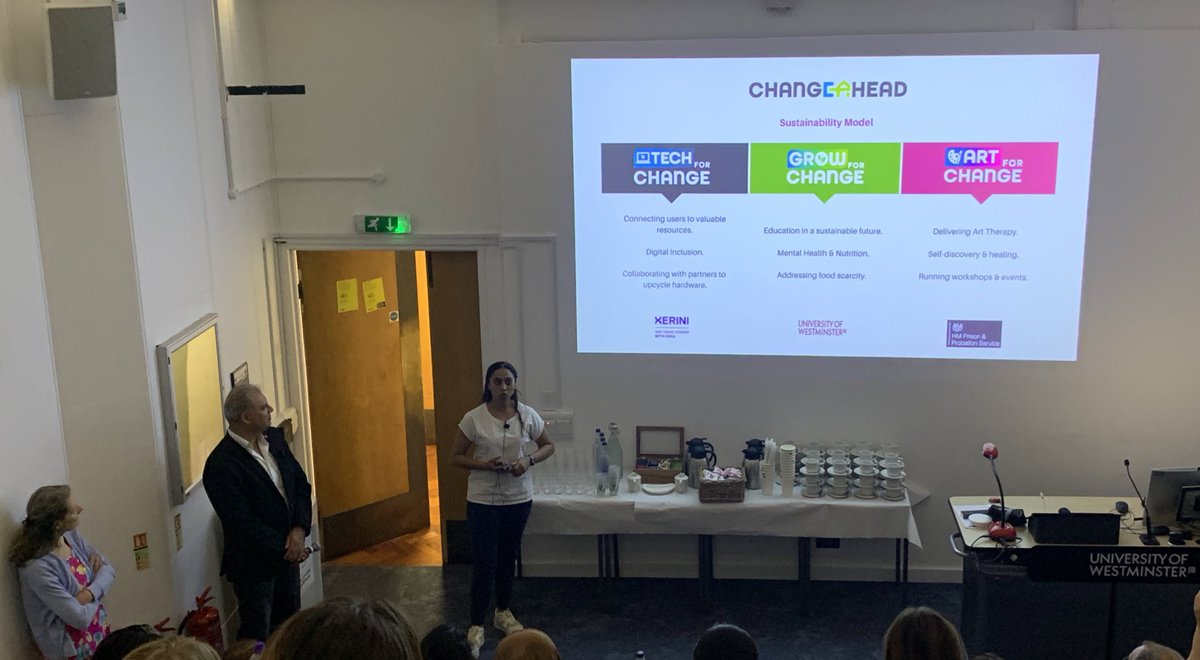 LifeSciWestmin's tweet photo. Interesting to hear from @changeaheaduk and their #social #Sustainability and #circular economy projects. Thank you Sheena Patel & Mohsin Ravjani @CavendishLab #GrowforChange https://t.co/egUK09wrnb