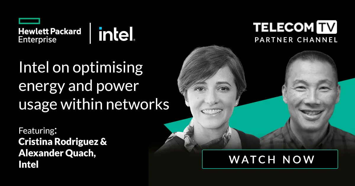 TelecomTV's tweet photo. Explore the needs of the network & discover best practice solutions of telcos & suppliers to optimising the use of energy & power, with @Intel5Gnetworks Cristina Rodriguez & Alexander Quach ☞ Watch now: https://t.co/qrPbSexMCb #Telecoms #EnergyEfficiency #PowerUsage #NetworkEdge https://t.co/7HbmKdzPrm