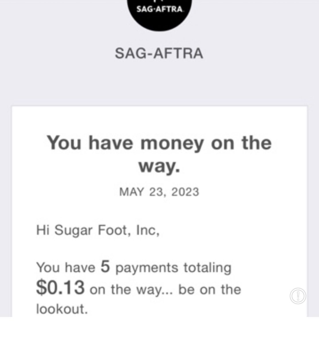 POST YOUR PAY!! Hey Bob, this is disturbing to me! 

Let’s start a new trend.. #postyourpay #SAGAFTRA #wgastrike #amptp #SAGAFTRAstrong