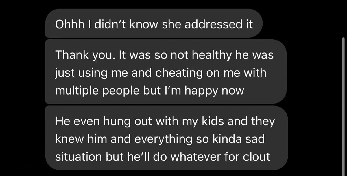 GETUOFF's tweet photo. More screenshots from his ex girlfriend. According to the screenshots he loves to get rimmed, he also told her he's in love with her. She stated that he cheated on her multiple times throughout their relationship. https://t.co/X9n6j96LsE