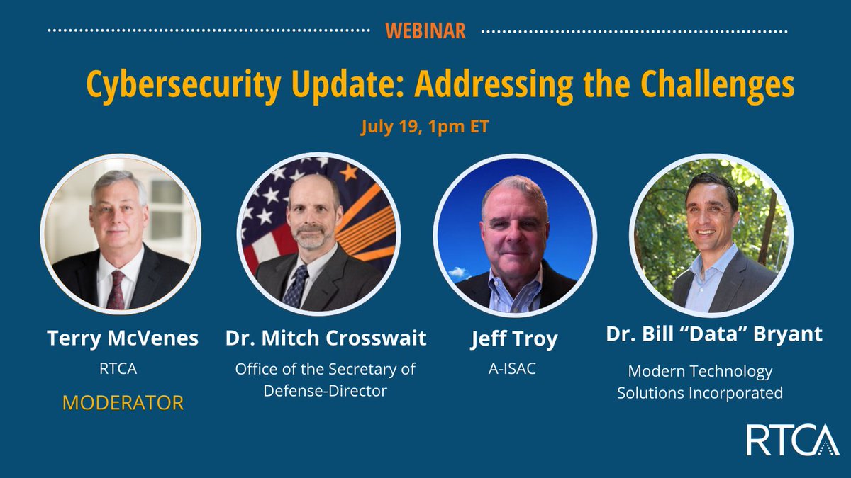 Panelists discuss the big picture of where things are today, what’s impacting the industry, risk assessment and more. Panelists include <a href="/AviationISAC/">Aviation ISAC</a> <a href="/MTSI_VA/">MTSI</a> and DoD. bit.ly/44kasHj #aviationsecurity