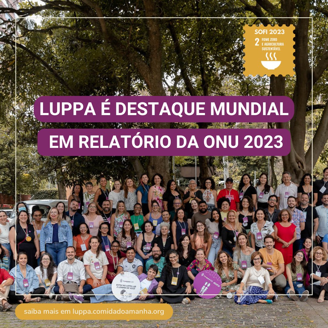 ComidaDoAmanha's tweet photo. LUPPA é destaque mundial para alcançar meta de fome zero e agricultura sustentável  📣

O relatório SOFI @FAO deste ano é focado no impacto da urbanização da urbanização e das dietas saudáveis no eixo urbano-rural. https://t.co/EpOtJjnIl9