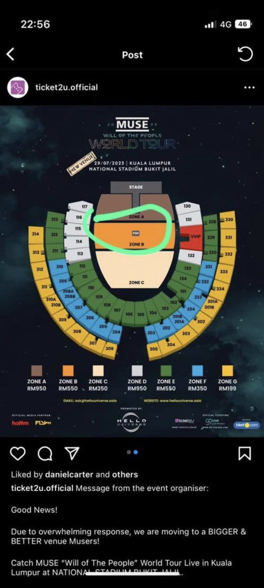 _AmmarMirza's tweet photo. WTS Ticket MUSE
any details boleh pm. 
#MUSEKL https://t.co/6XrJ4X17X7