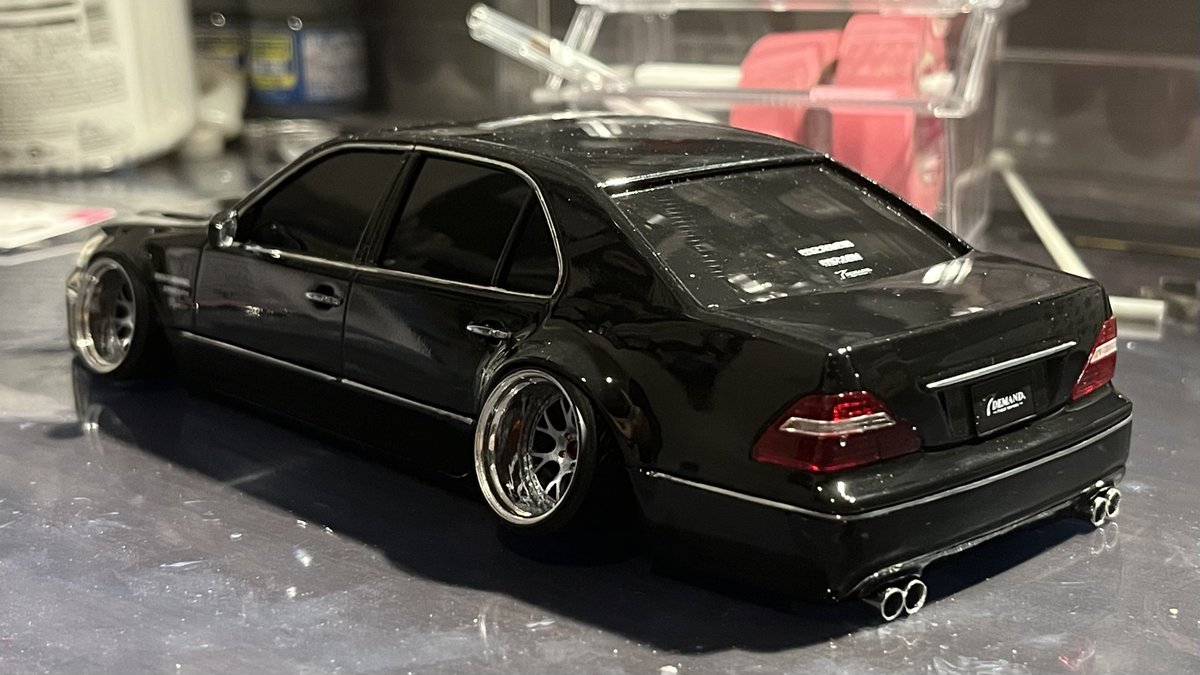 アオシマ　1/24 セルシオ完成
T-demandデモカー風に仕上げました