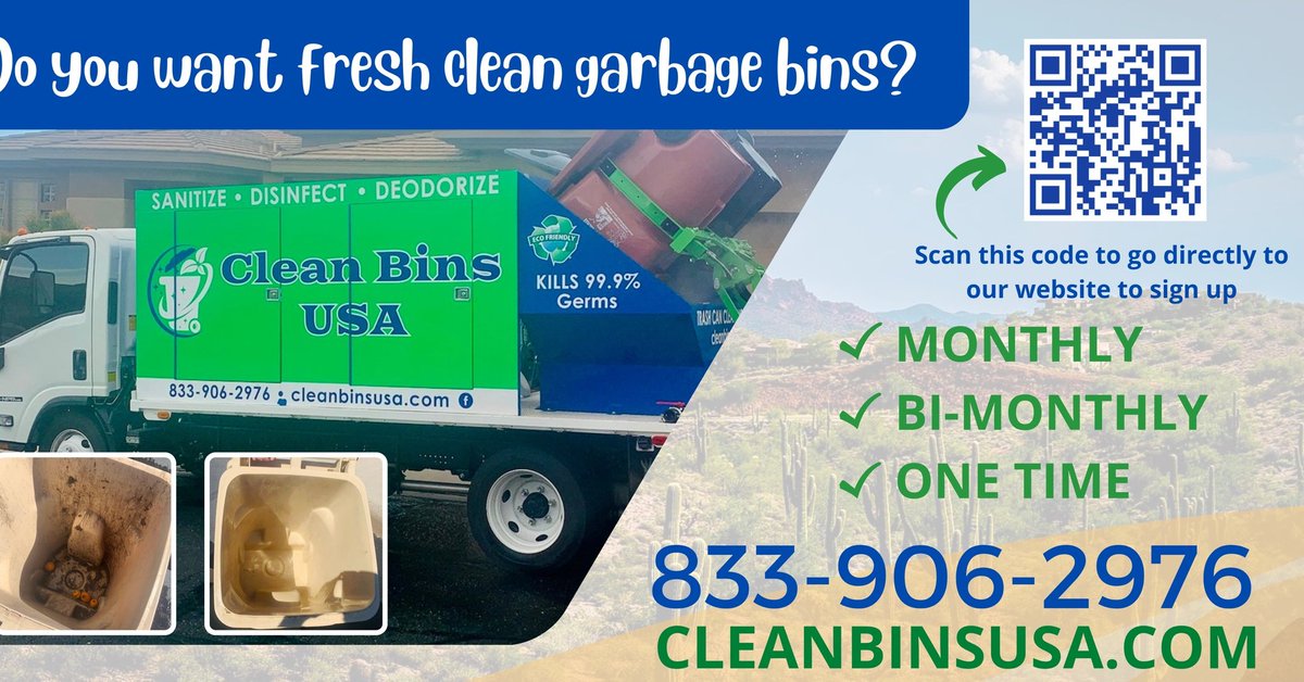 zonacleanbins's tweet photo. #FountainHills  #ScottsdaleArizona #Cleanbins #Summer #Heat #Arizona #Arizonalife #FountainHillsChamber #ScottsdaleChamber #WasteManagement #Garbagebins #Cleaning #SummerFun https://t.co/aldTjt4bva