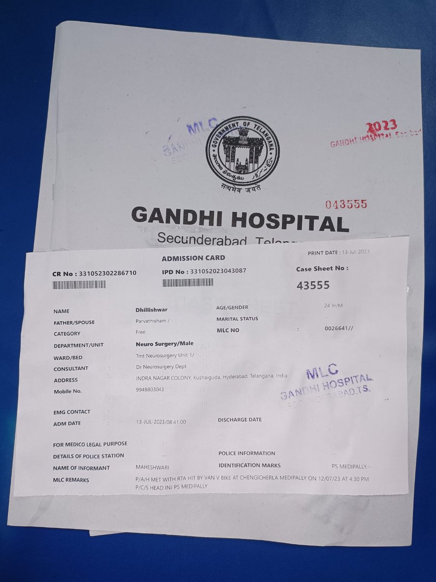 bingi_koushik22's tweet photo. @KTR_News @KTRBRS @KTRoffice @BRSHarish @BRSparty @TheRealHimanshu gys ,Our friend dhilleshwar has met with an accident and admitted in Gandhi hospital,no one is taking care of him,he is the only hope of his family,child of single https://t.co/Nw73Ttu5Uv pls help us https://t.co/ghxqt74Ewz