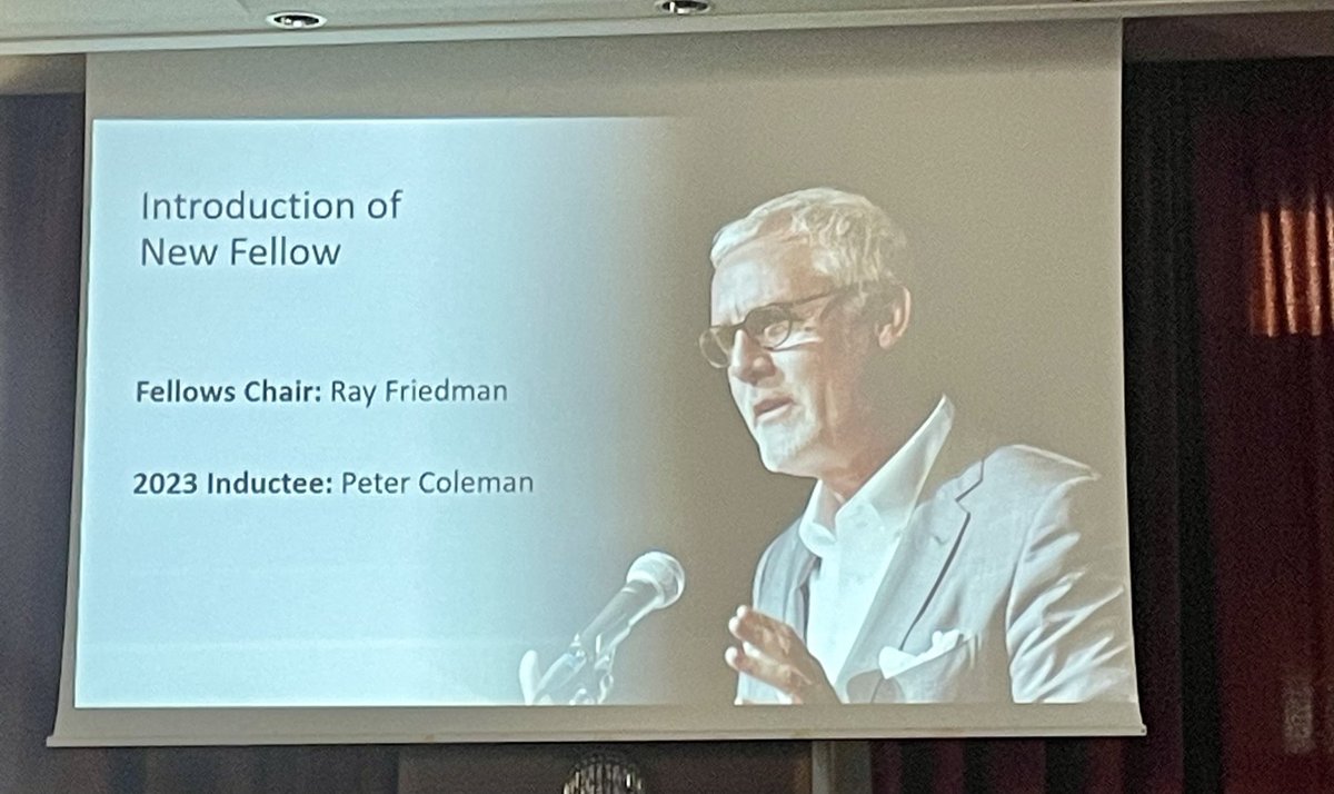 @PeterTColeman1 named a New Fellow of @iacm_conflict 🎉