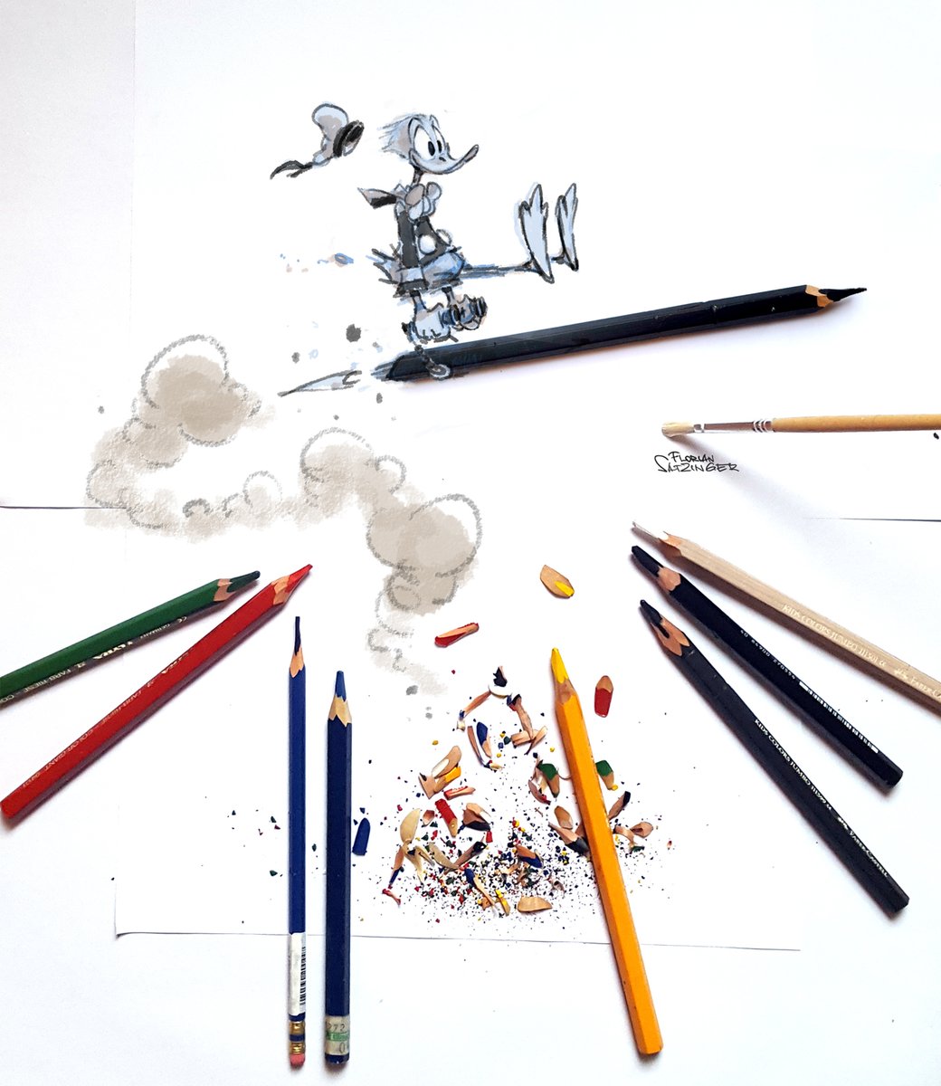 papierwanderer's tweet image. Bird and pencils
#roughlayout #roughsketch #pencildrawing #donaldduck #drawingdesk