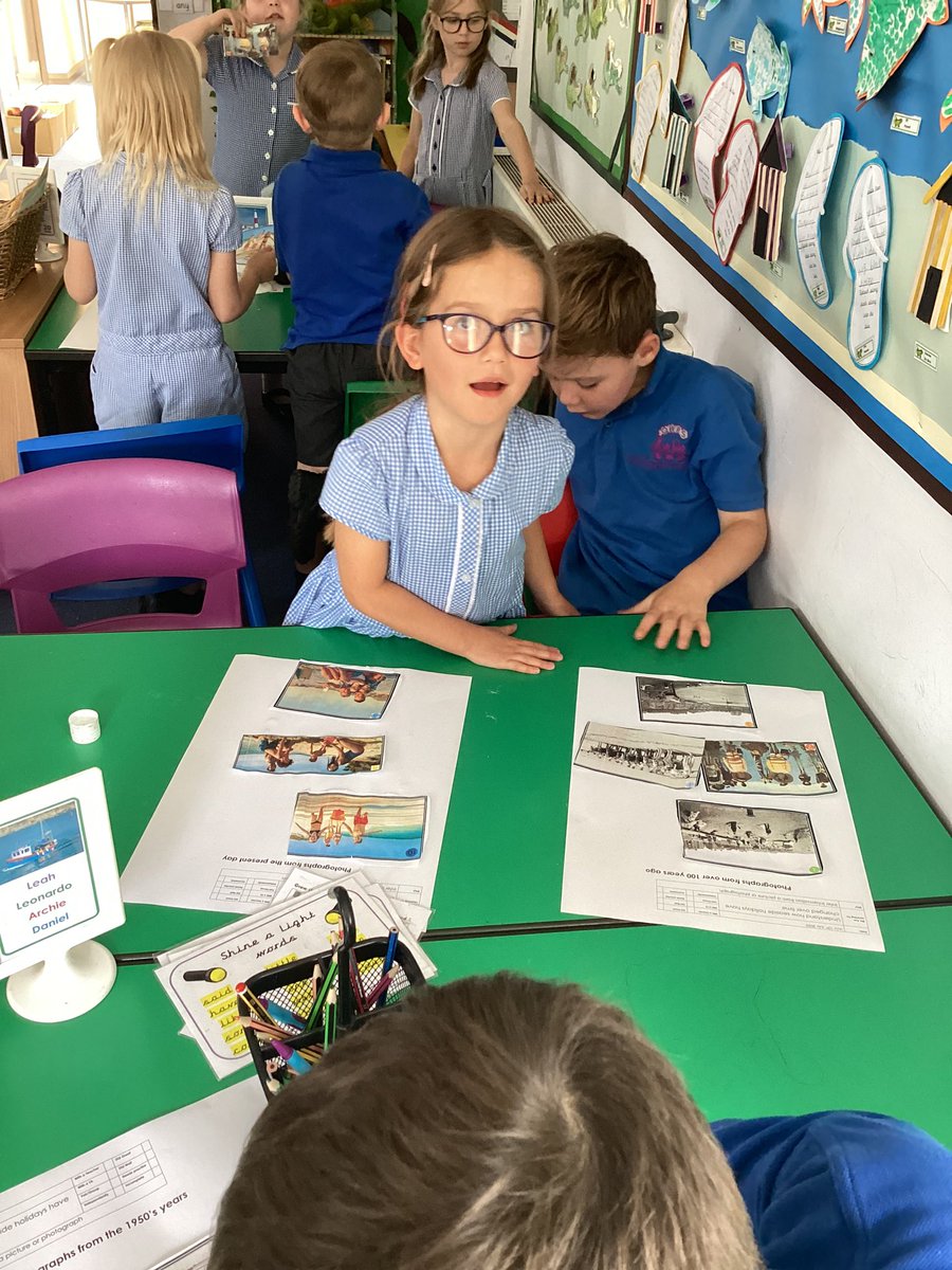 We had our final history lesson of the year yesterday, where the children had to use their history detective skills to work out when the seaside photographs were taken - were they from over 100 years ago, from the 1950’s or the present day? #owpshistory <a href="/keystagehistory/">Neil Thompson</a>