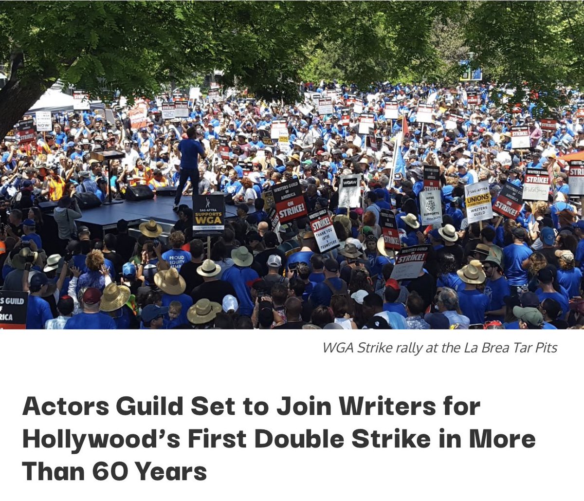 iamtaniazee's tweet image. #doublestrike ✊🏾 #wga 🖊️ #sagaftra 🎭 #money 💰 thewrap.com/sag-aftra-wga-… 👈🏾