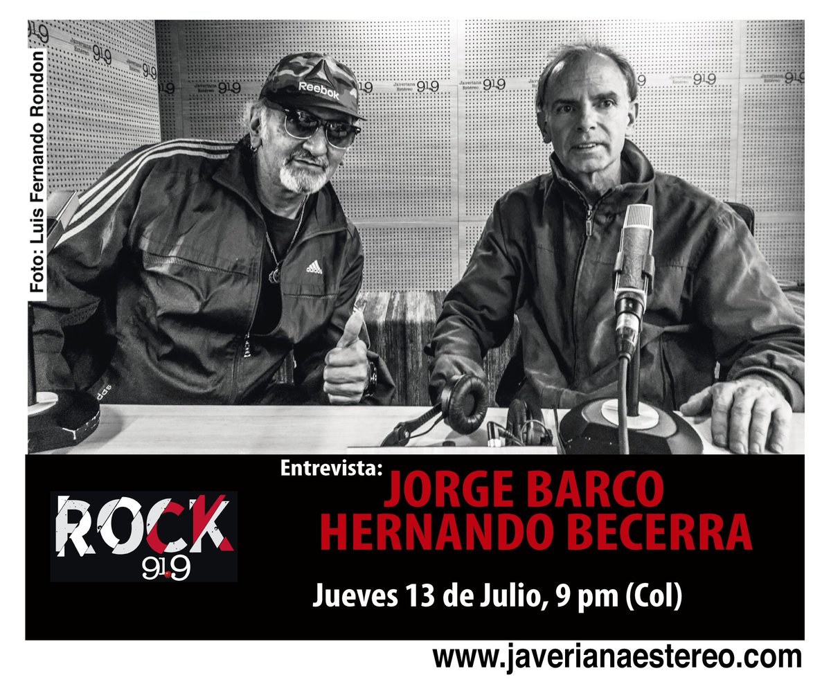 FerockFer's tweet photo. Revivimos más historias e influencias junto a estos dos m��sicos del rock colombiano Hernando Becerra y Jorge Barco, en esta última parte con clásicos a cargo de: @JimiHendrix , @zappa , @jeffbeckmusic por @Javeriana919fm a las 9Pm
📻91.9 FM Bogotá 
🌐https://t.co/kYRcAnFM3s https://t.co/9JoBPqd2eG