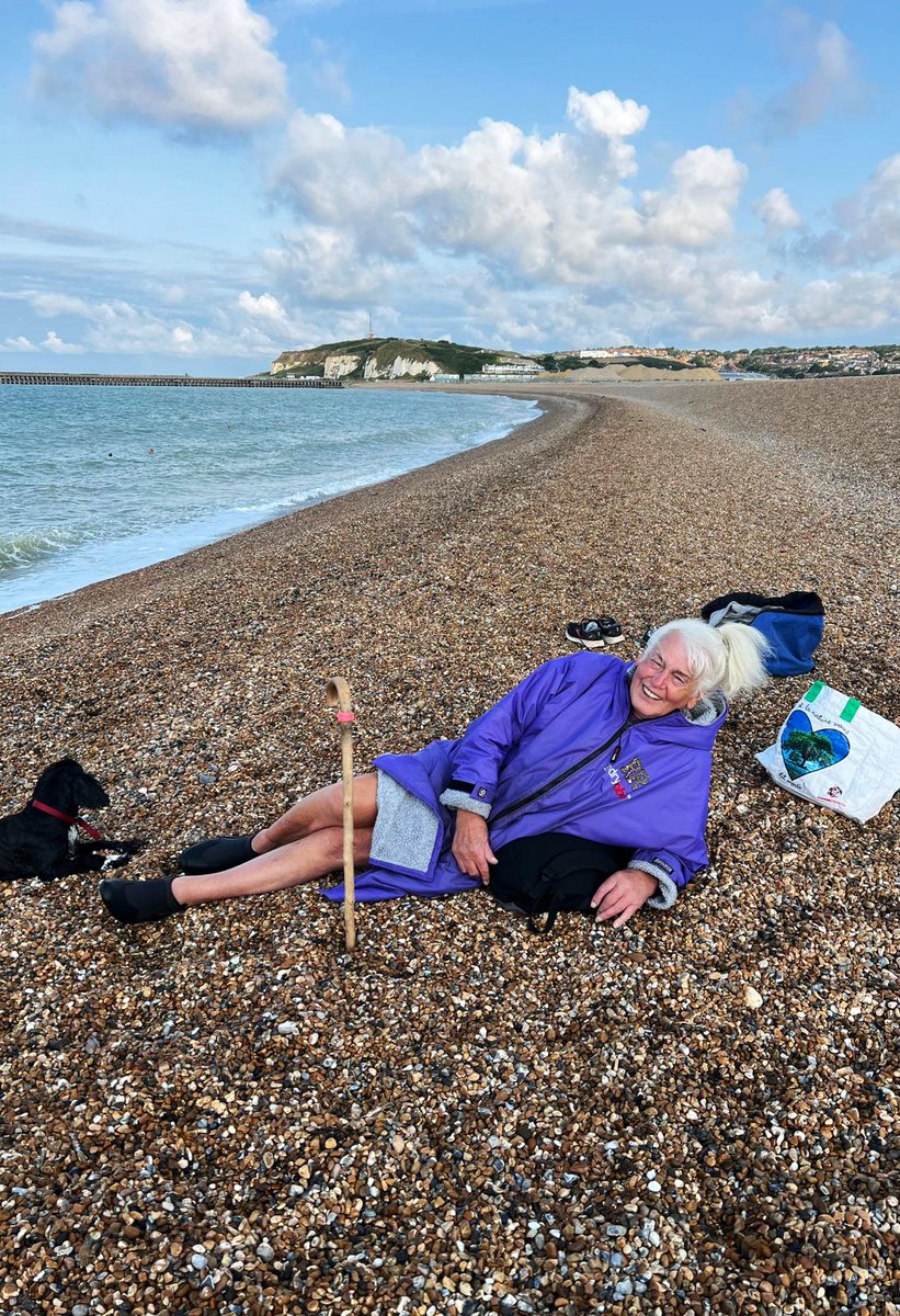 Thursday swims featuring two tongues, my inflamed neck and the amazing Ruth #seaford #newhaven #seaswimming #dryrobeterritory #openwater