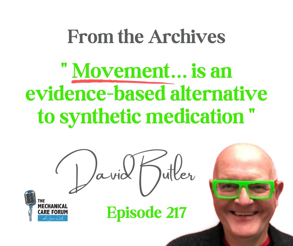 #tbt Professor Butler speaks on #laughter and #movement and its potential to replace #opioids and other conventional passive treatment for chronic #musculoskeletal #pain related to #painneuroscience education from 2018. <a href="/noigroup/">Noigroup</a> #mckenziemdt  mechanicalcareforum.com/podcast/217