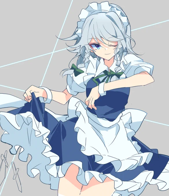 ワンドロ間に合わなかった咲夜さん(ノ≧ڡ≦)