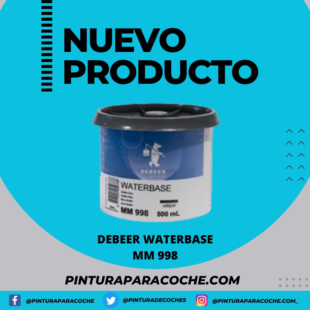 PinturaDeCoches's tweet photo. 🆕 🆕 ¡NUEVO PRODUCTO! 🆕 🆕
Hemos recibido el siguiente nuevo producto y hemos actualizado stock!
🆕 De Beer Waterbase MM 998 0,5L ➡ https://t.co/2ioyPD9dM8
#verano2023 #pinturaparacoche #atrevete #pintatucoche #codigoscolor #Standoblue #Standox #SpiesHecker #DeBeer https://t.co/kJTNY5T6c5
