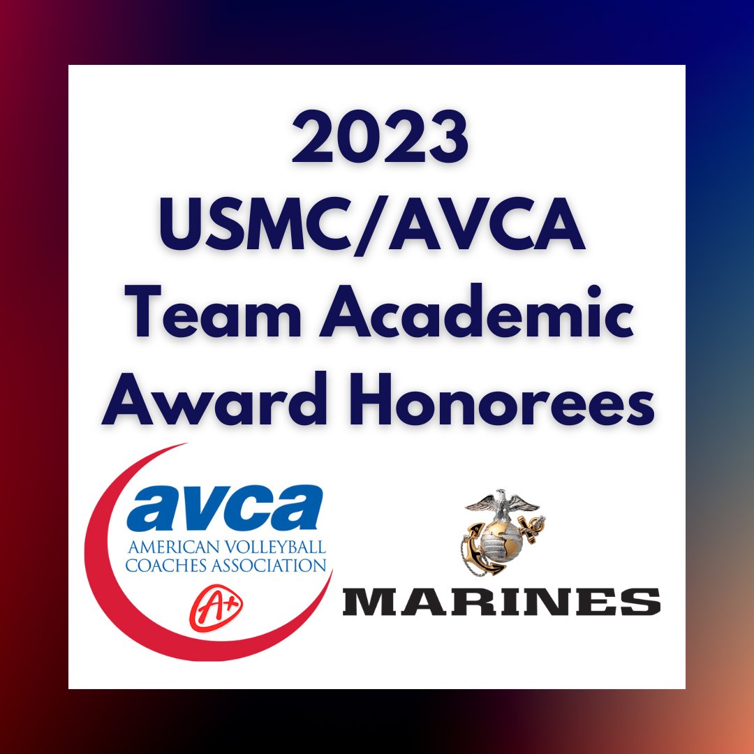 Congrats to the more than 1,300 collegiate & HS VB teams that earned the United States Marine Corps/AVCA Team Academic Award in 2022–23. The marks an all-time record number of teams with a year-long GPA of 3.3 on a 4.0 scale/4.1 on a 5.0 scale. #WeAreAVCA avca.org/awards/team-ac…