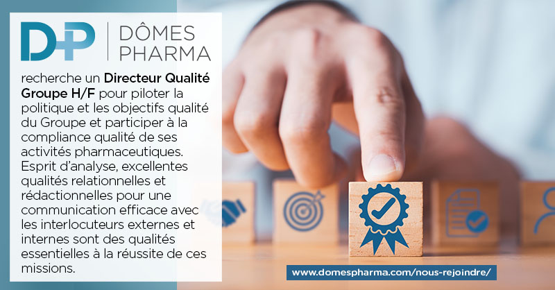 Nous recrutons un Directeur Qualité Groupe H/F. Poste en CDI à  pourvoir immédiatement et basé à Pont-du-Château (63), bit.ly/3qf1Qh4 #rejoigneznous #emplois #AURA #IndustriePharmaceutique #qualité
