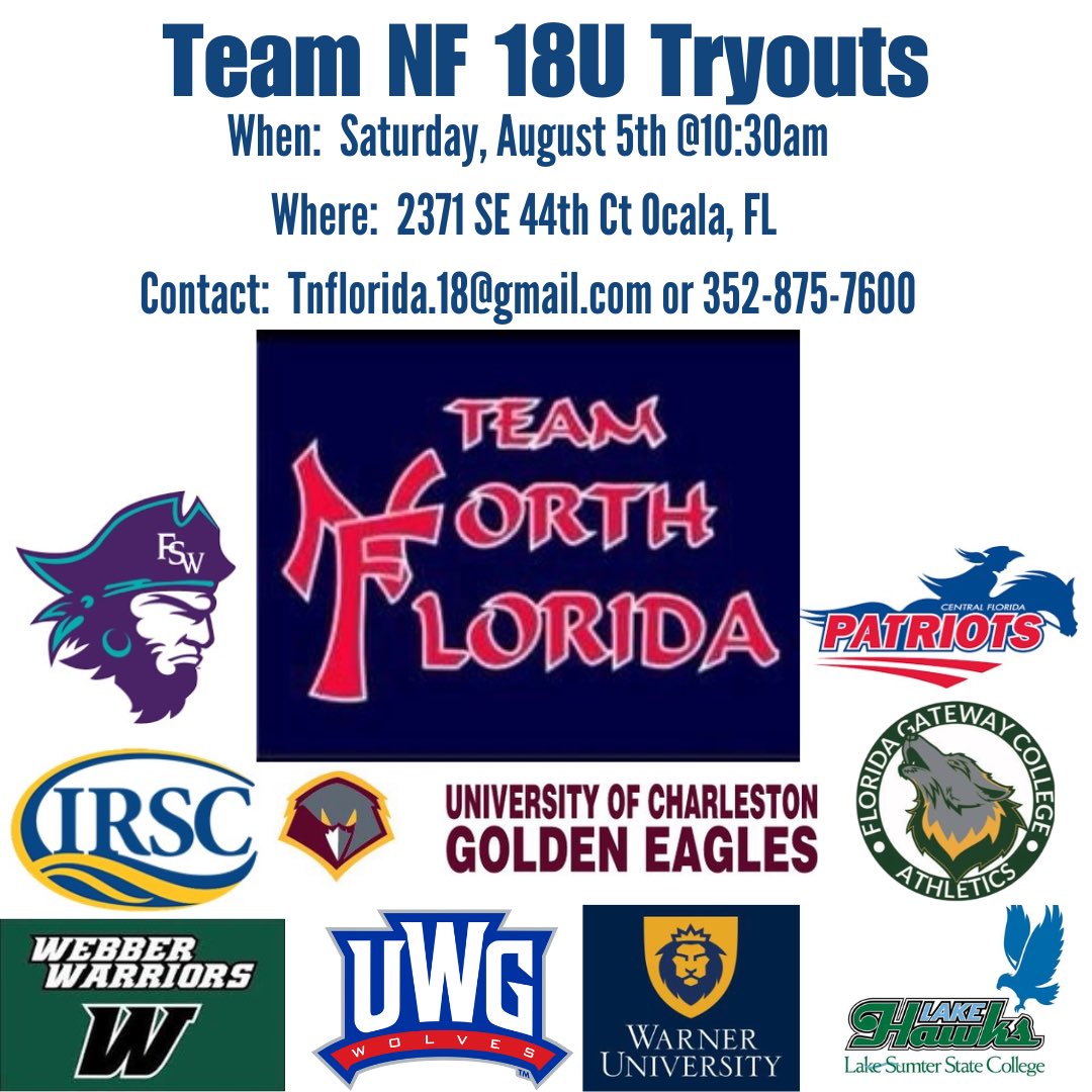 TeamNF_18's tweet photo. 📣Looking for 2024, 2025 &amp; 2026 athletes!!TNF has a high offer and commitment rate of former and current players.
Our fall season will consist of showcases and college scrimmages. 
Call, email or message for more info or for a private tryout. https://t.co/WHlU64Vnx0