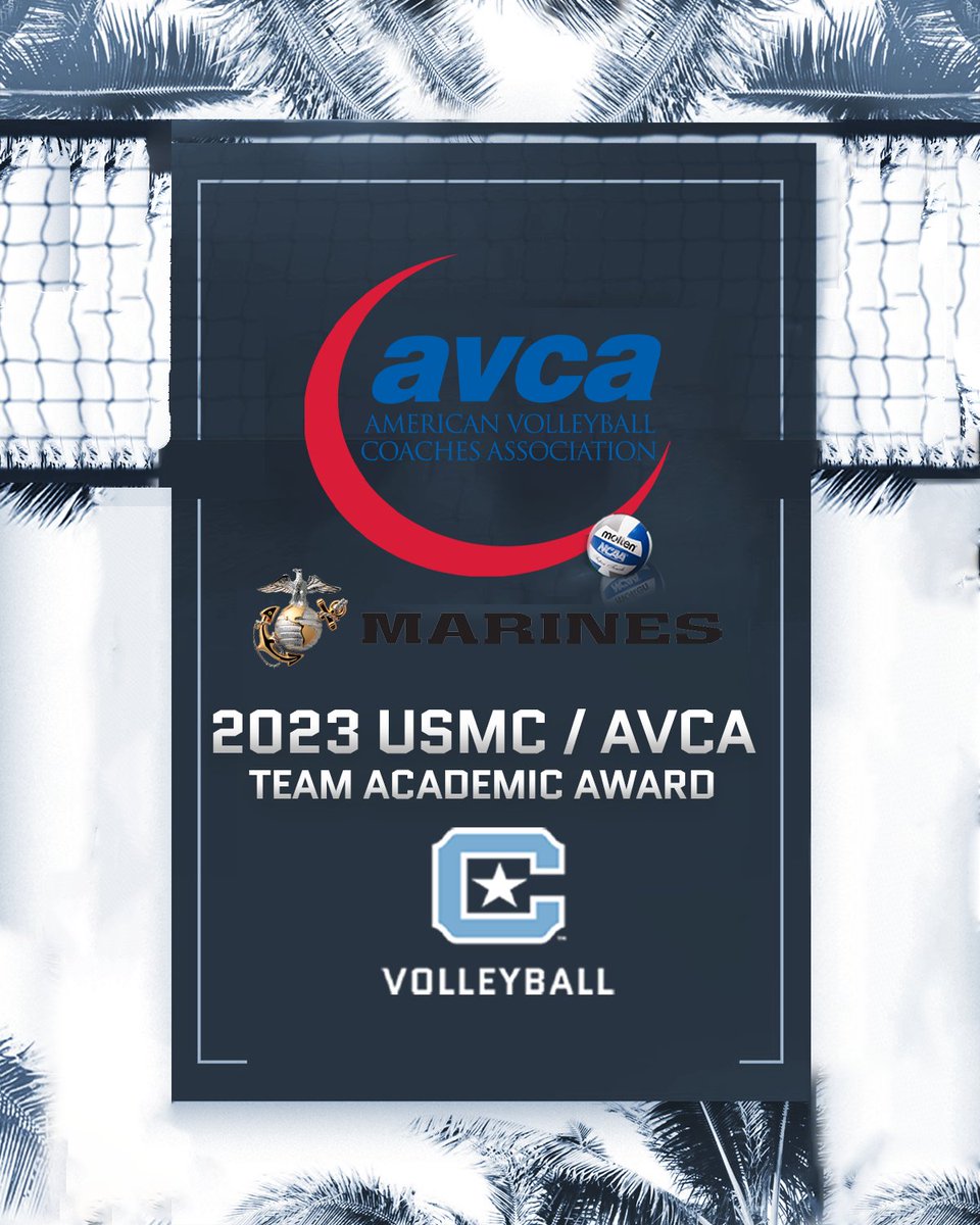 CitadelVB's tweet photo. 2023 USMC/ AVCA Team Academic Award Winners!

#BattleReady https://t.co/uU29EBIg5s