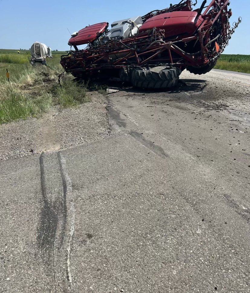 Local guy was hit with a semi turning off the highway the other day. He’s alright with a couple bumps and bruises very lucky. He had his blinker on and checked his mirrors. Please everyone when you see farm equipment on the road SLOW DOWN.