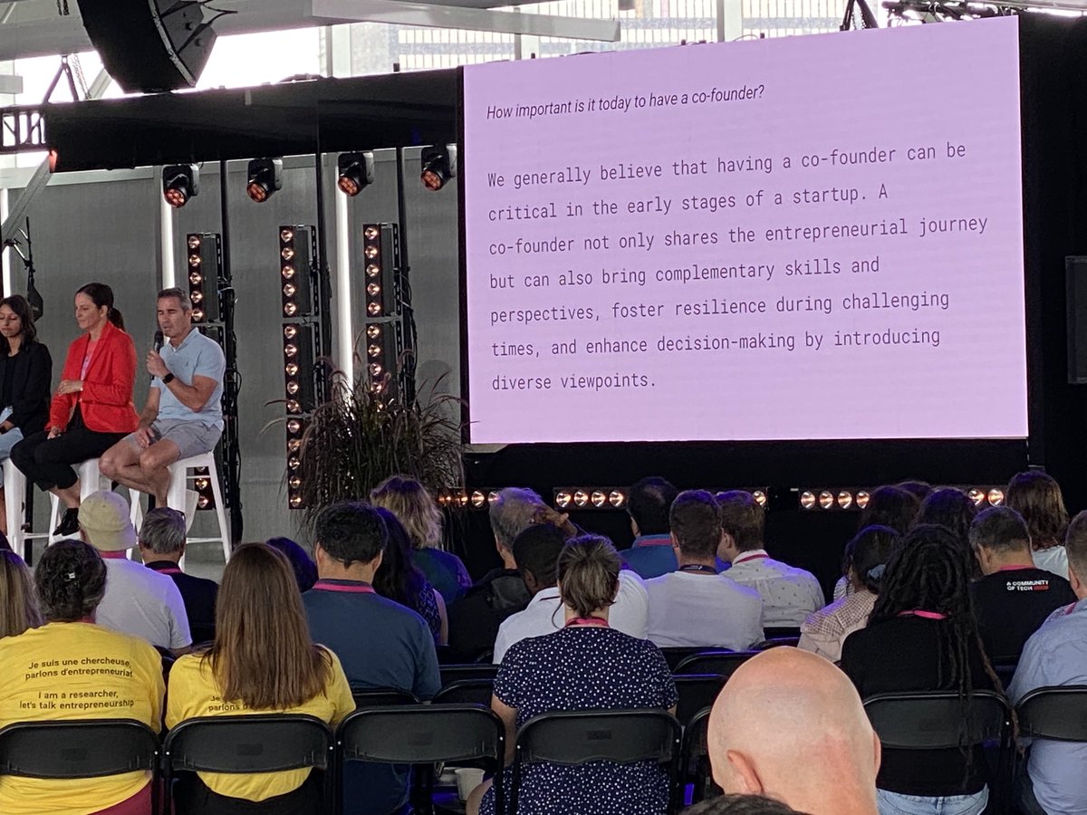 Is it important to have a cofounder? The VC Council (ie chat gpt) says yes! Seriously, ⁦<a href="/VentureBuilder/">David Nault</a>⁩ brings up the important point of reverse vesting for founders to protect the startup in case one leaves. #startupfest