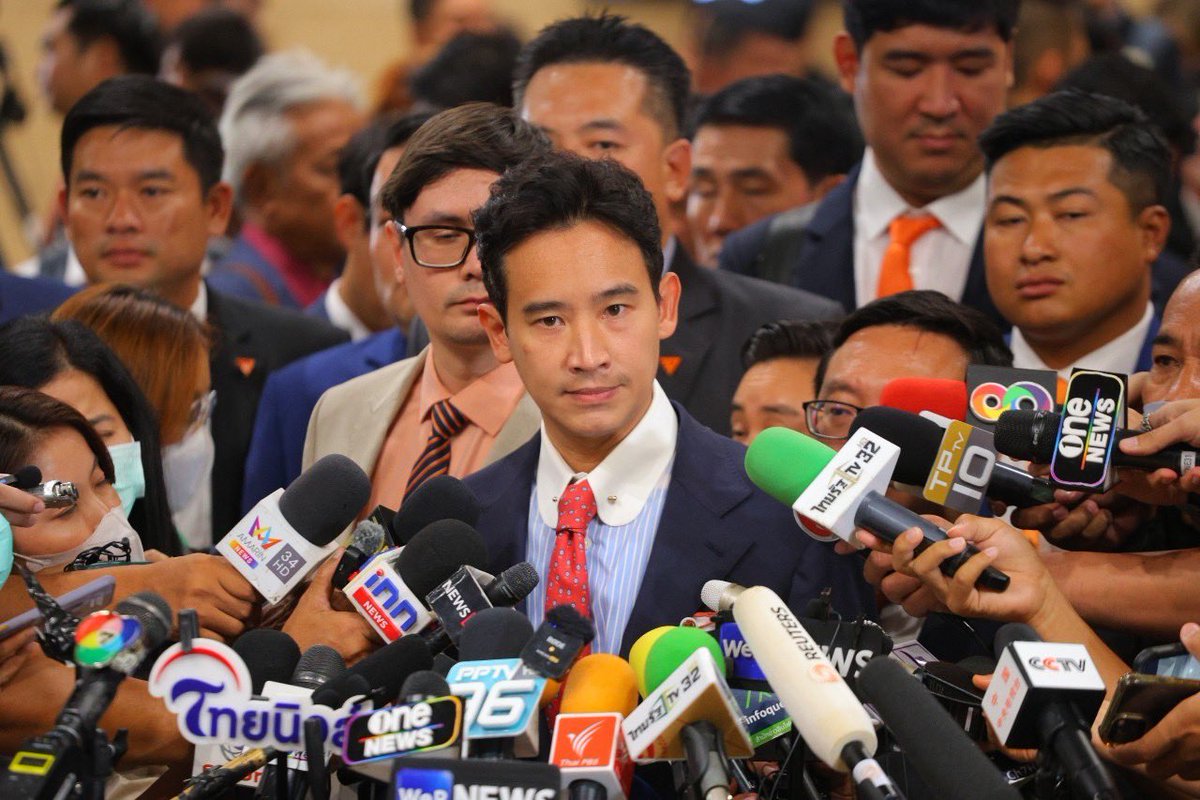 SaksithCNA's tweet photo. #โหวตนายก:  What to make of today? It’s a political failure by design, but to no fault of @Pita_MFP and his supporters. This legacy of the #ThaiJunta ‘14-‘19 is a blocking minority to stunt political because the genesis of the constitution was written in contempt of MPs. (cont.) https://t.co/UzYUHlDIpw
