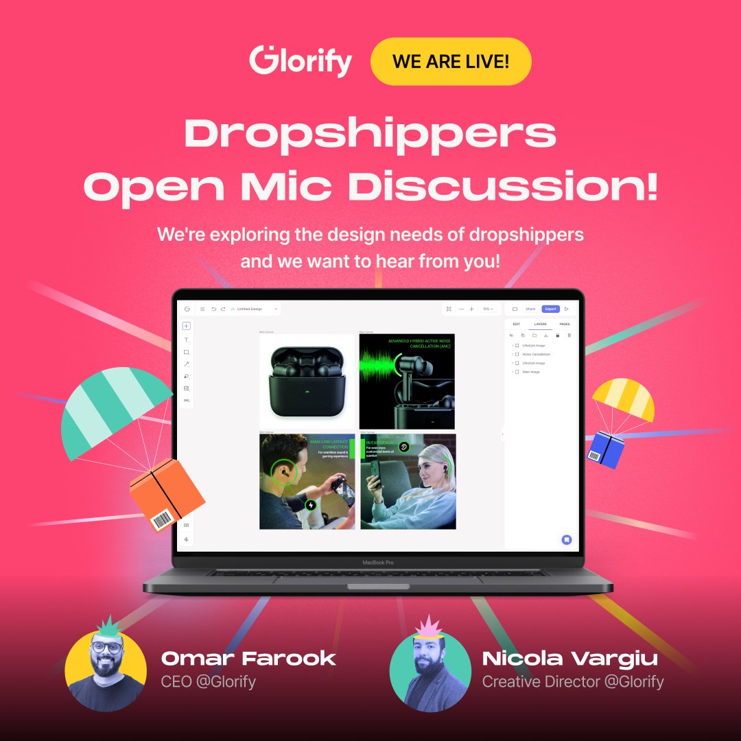 GlorifyDesign's tweet image. WE ARE LIVE! Join our open mic discussion in learning and understanding how we can help you grow your business with a strong and improved online presence with design.

Your knowledge and experience is important to us! Let’s discuss!

Join the webinar: t.ly/FG_W