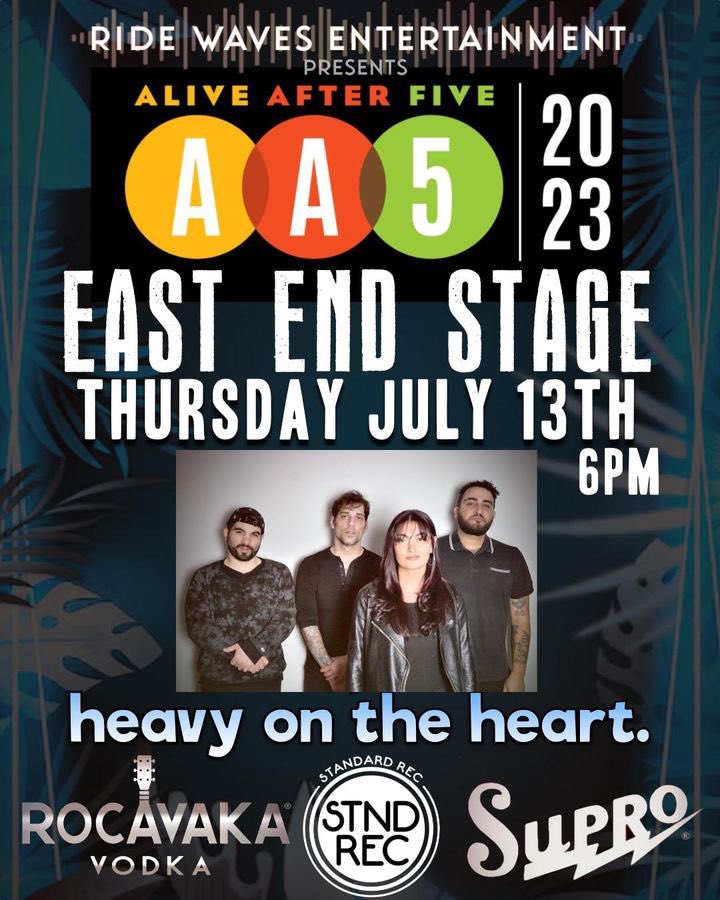 heavyonaheart's tweet photo. We’ll be doing double duty today.

Alive After 5: 6PM

Jones Beach Bandshell: 9PM

heavy. https://t.co/TNVOO7pWom